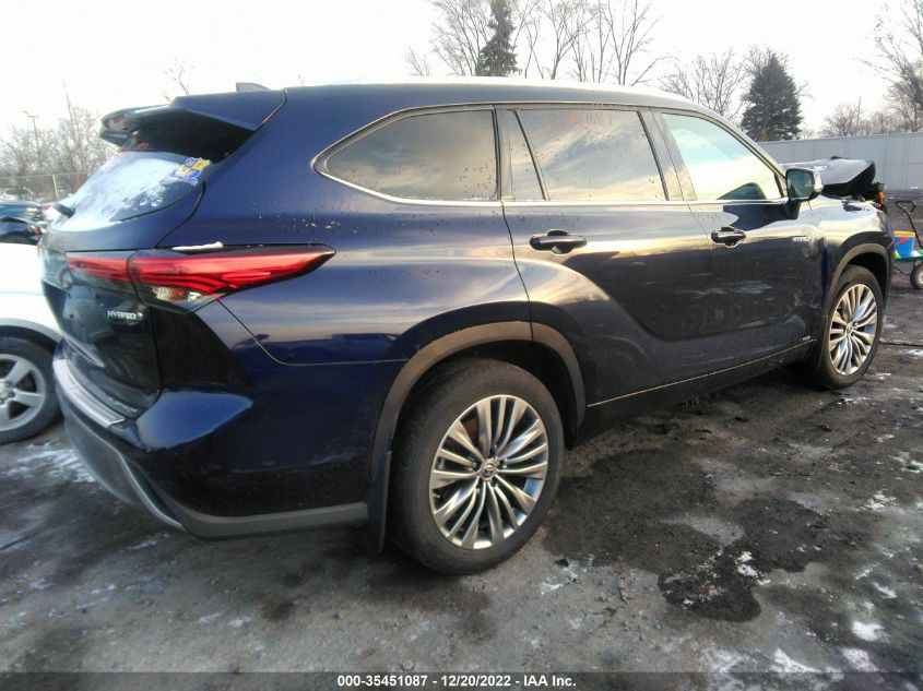 2021 TOYOTA HIGHLANDER HYBRID PLATINUM VIN: 5TDEBRCH8MS055904