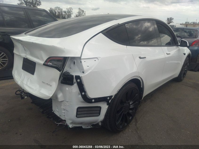 2022 TESLA MODEL Y PERFORMANCE VIN: 7SAYGDEF8NF403724