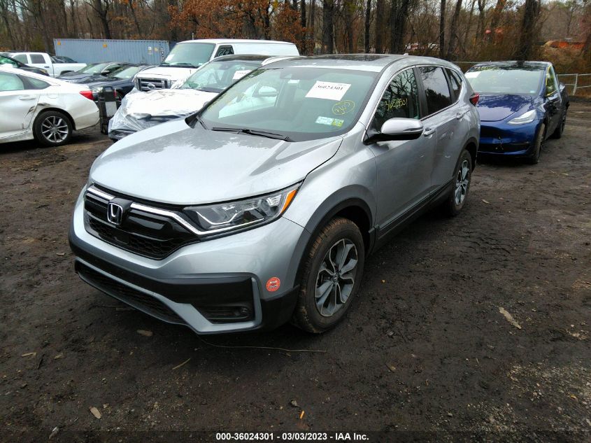 2022 HONDA CR-V EX-L VIN: 5J6RW2H80NA013435