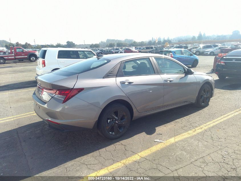 2022 HYUNDAI ELANTRA HYBRID BLUE VIN: KMHLM4AJ3NU025745