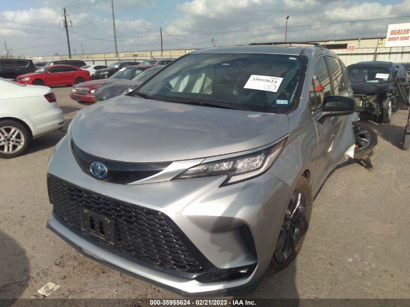 2022 TOYOTA SIENNA XSE VIN: 5TDXRKEC9NS124291