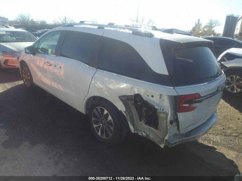 2022 HONDA ODYSSEY EX-L VIN: 5FNRL6H75NB002225