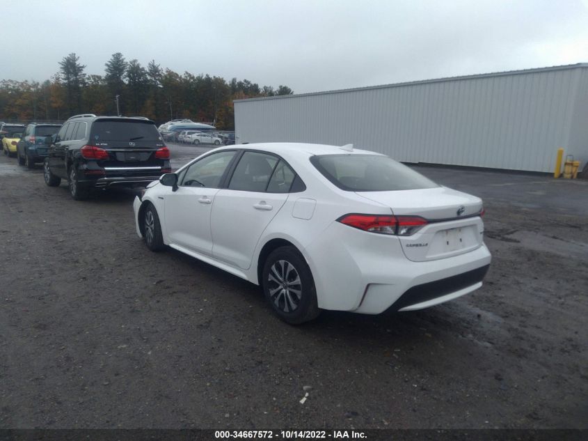 2021 TOYOTA COROLLA HYBRID LE VIN: JTDEAMDE4MJ015049