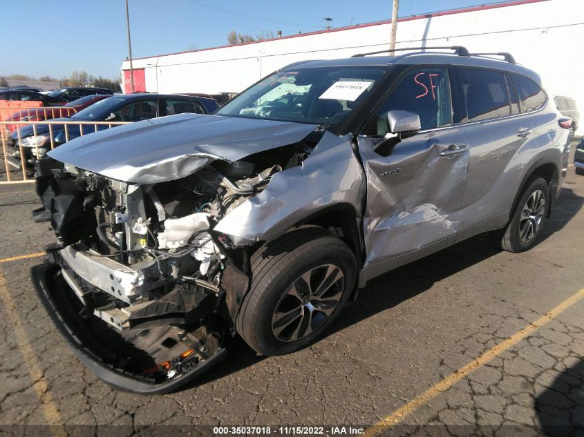 2021 TOYOTA HIGHLANDER HYBRID XLE VIN: 5TDGBRCH3MS531582
