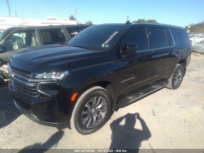 2022 CHEVROLET SUBURBAN LT VIN: 1GNSKCKD2NR338157