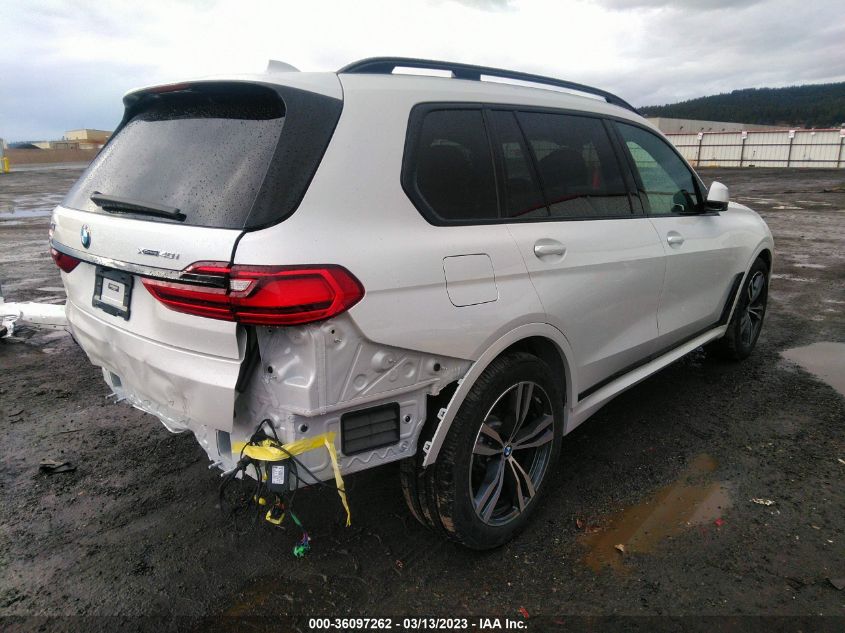 2022 BMW X7 XDRIVE40I VIN: 5UXCW2C08N9K87298