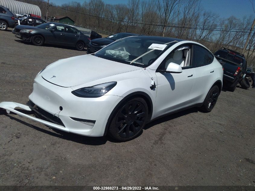 2021 TESLA MODEL Y LONG RANGE VIN: 5YJYGDEE2MF064316