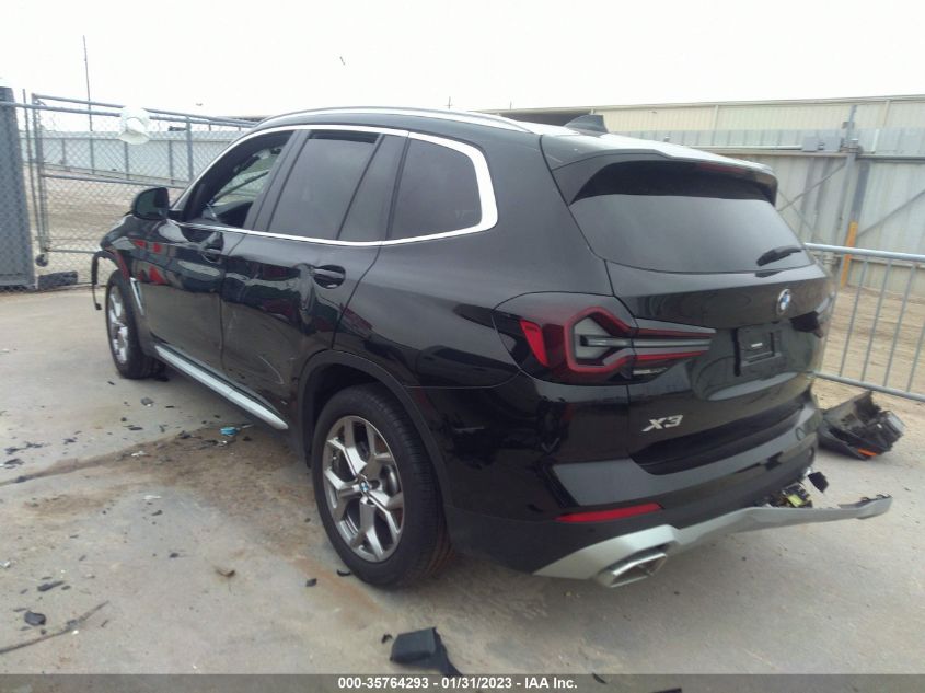 2022 BMW X3 SDRIVE30I VIN: 5UX43DP00N9K84155