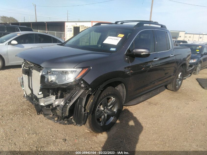 2022 HONDA RIDGELINE RTL-E VIN: 5FPYK3F71NB027775