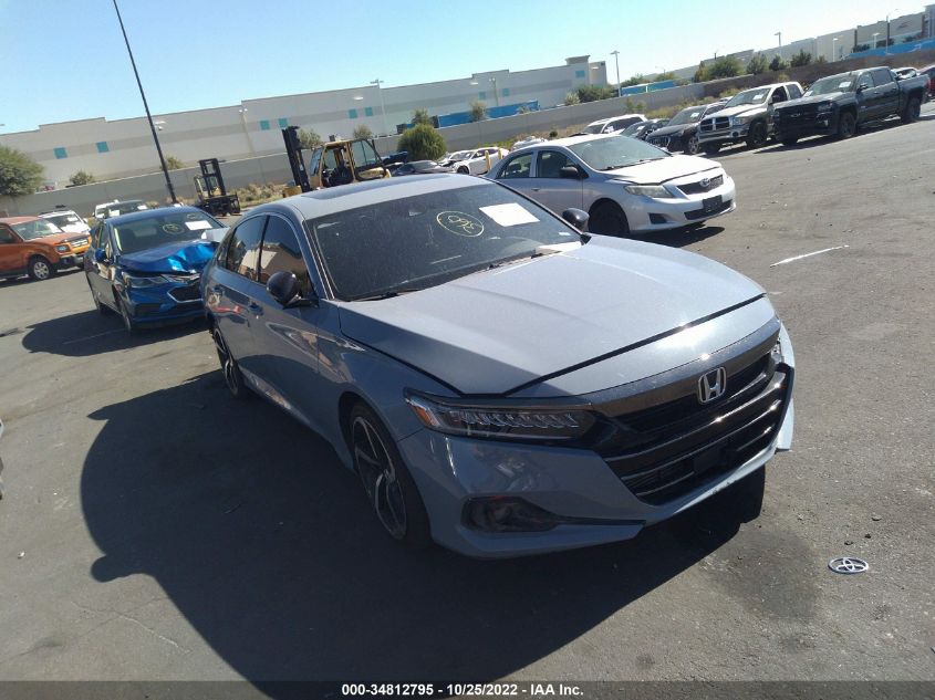 2021 HONDA ACCORD SEDAN SPORT VIN: 1HGCV2F3XMA023900