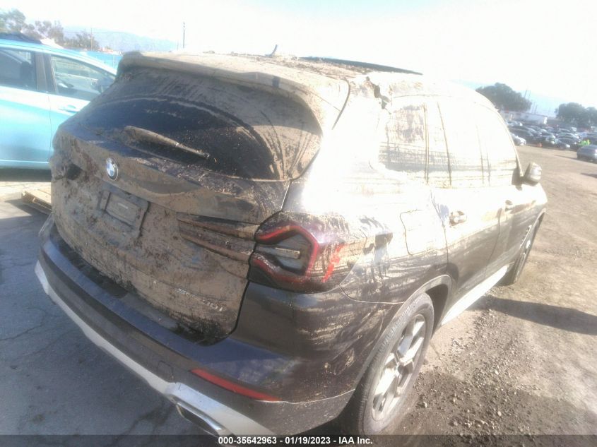 2022 BMW X3 SDRIVE30I VIN: 5UX43DP03N9K45995