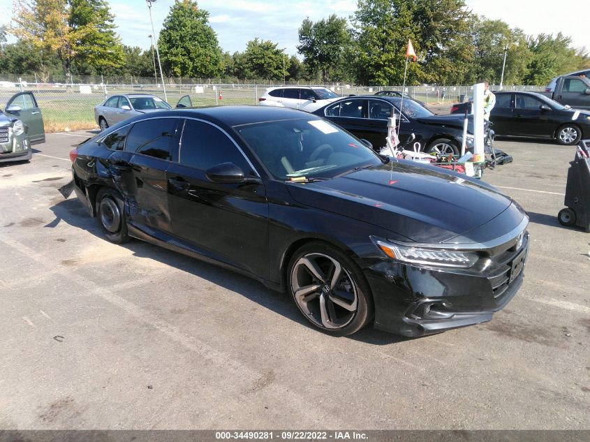 2021 HONDA ACCORD SEDAN SPORT VIN: 1HGCV1F32MA101645
