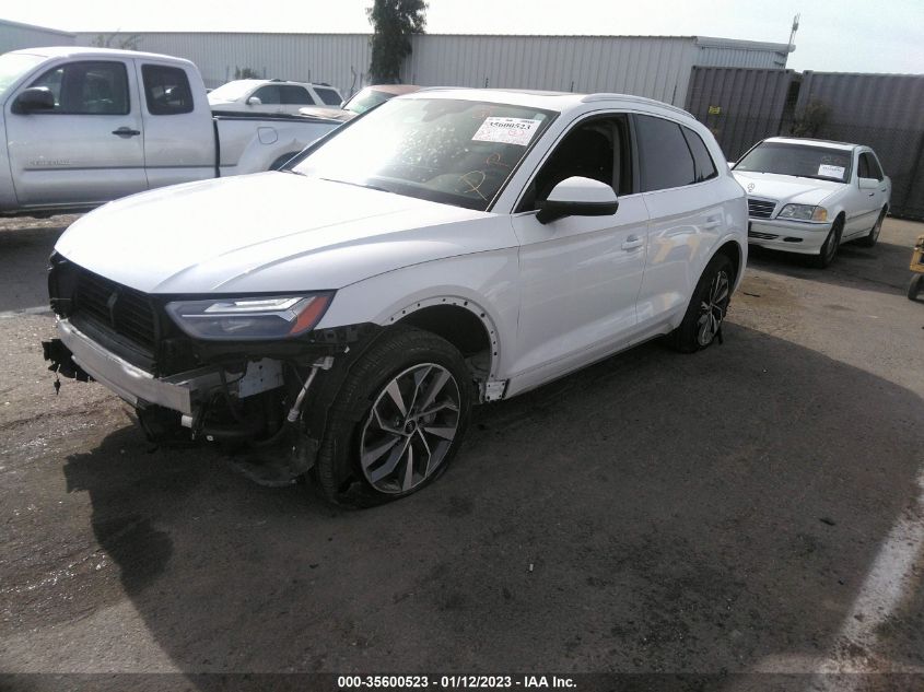 2021 AUDI Q5 PREMIUM VIN: WA1AAAFY4M2040350