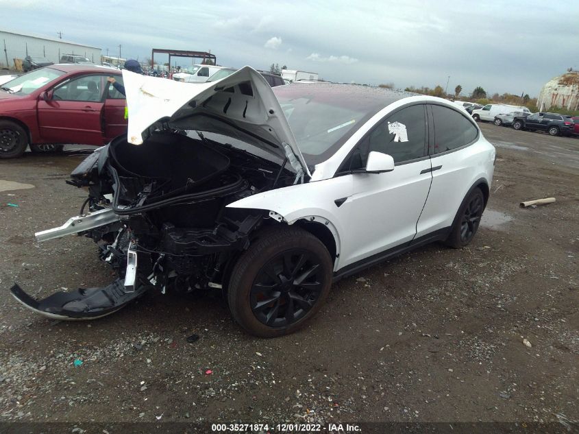 2022 TESLA MODEL X VIN: 7SAXCAE5XNF351008