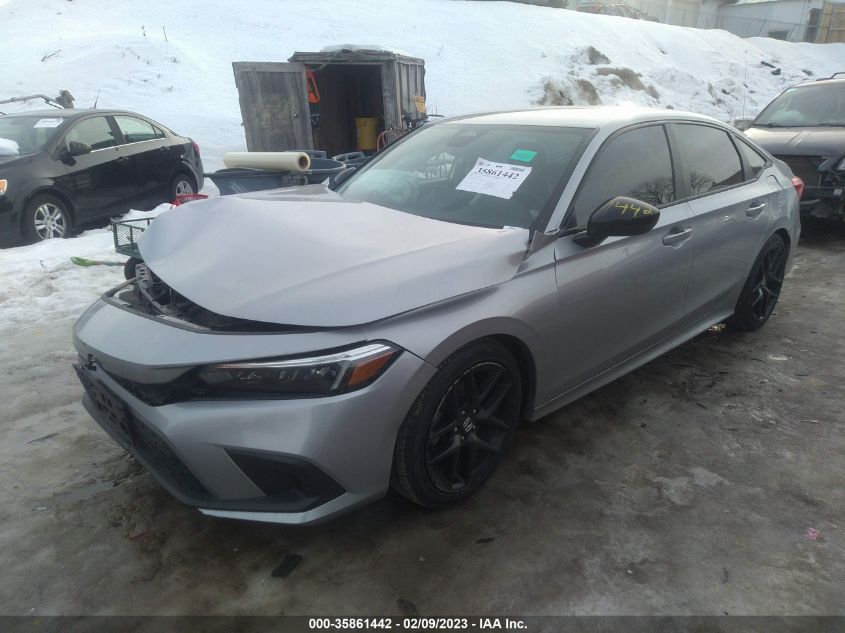 2022 HONDA CIVIC SEDAN SPORT VIN: 2HGFE2F58NH541277