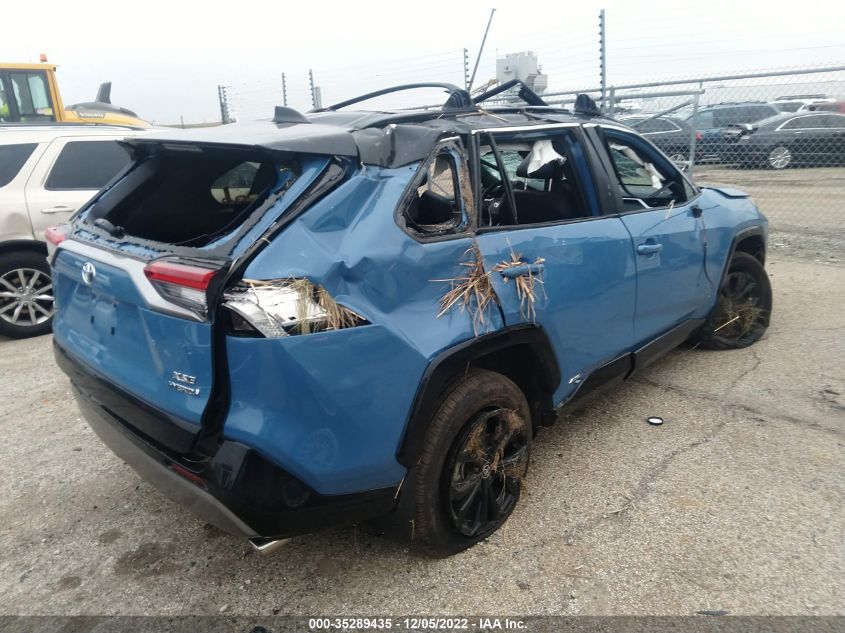 2022 TOYOTA RAV4 HYBRID XSE VIN: 2T3E6RFV2NW033421