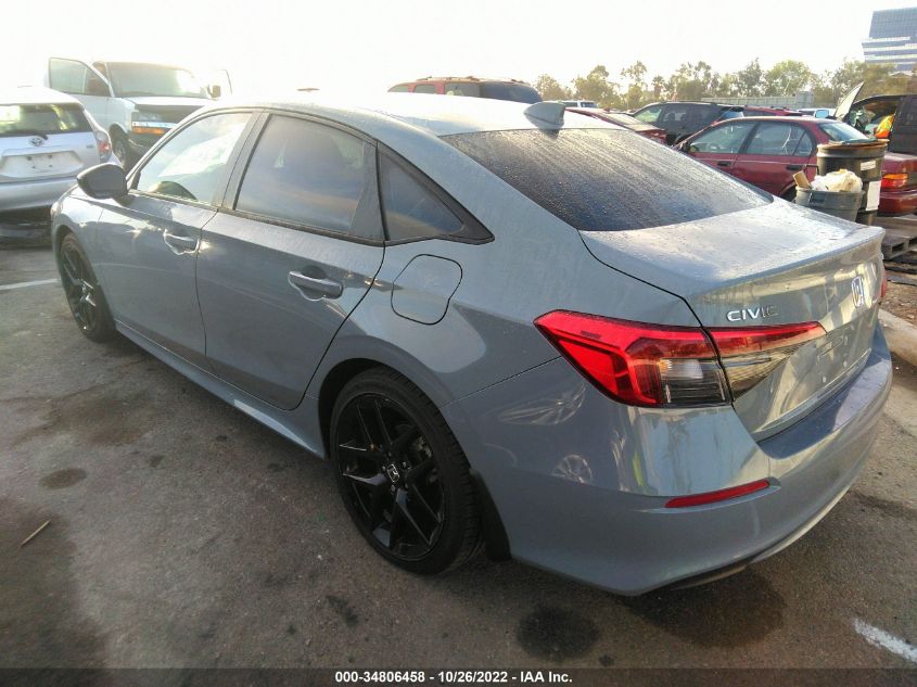 2022 HONDA CIVIC SEDAN SPORT VIN: 2HGFE2F55NH591358