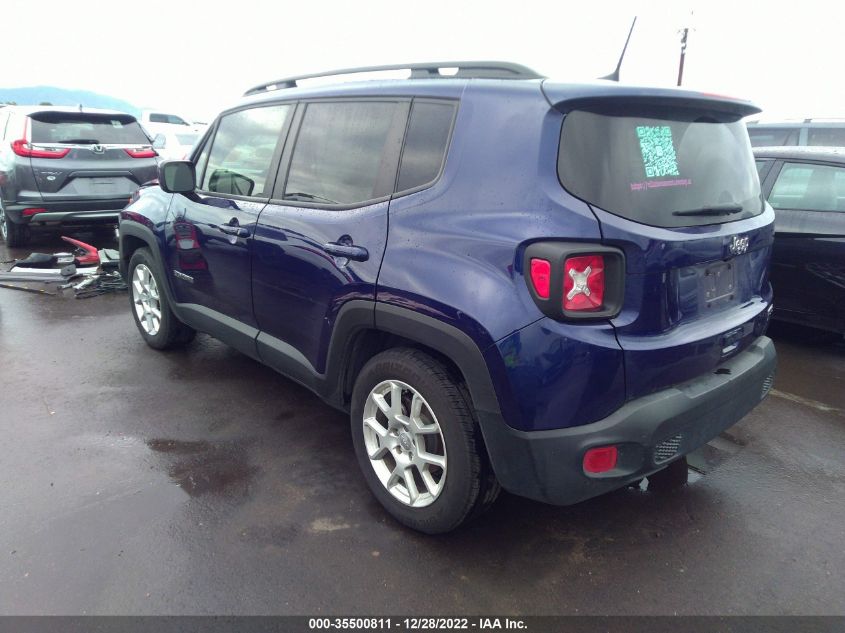 2020 JEEP RENEGADE LATITUDE VIN: ZACNJABB0LPL86180
