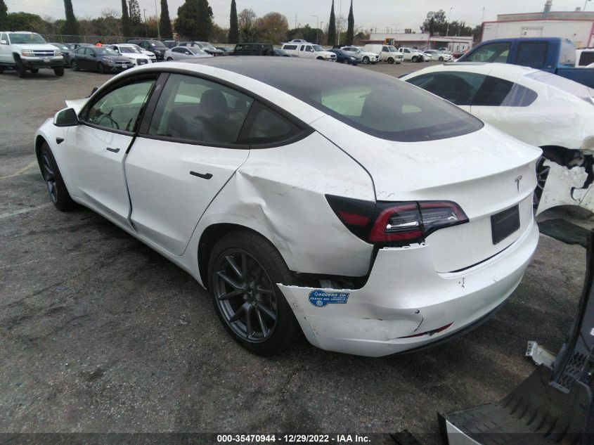 2021 TESLA MODEL 3 STANDARD RANGE PLUS VIN: 5YJ3E1EA8MF961510