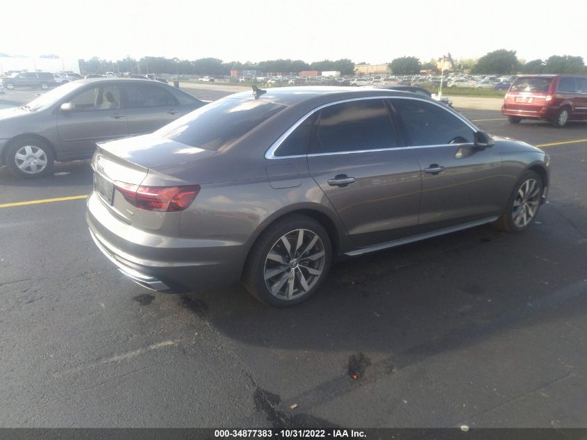 2021 AUDI A4 SEDAN PREMIUM PLUS VIN: WAUBBAF46MA023136