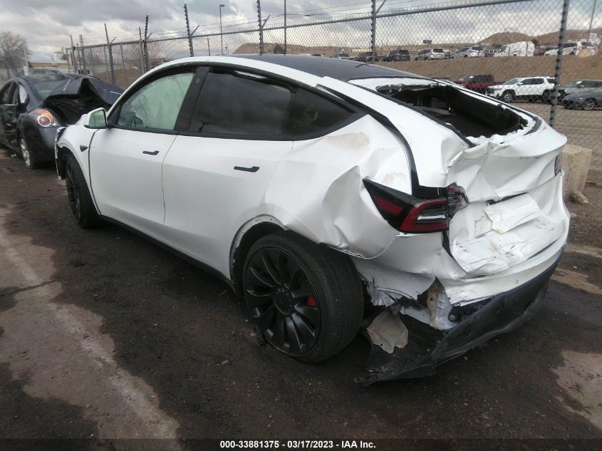 2022 TESLA MODEL Y PERFORMANCE VIN: 7SAYGDEF9NF404784
