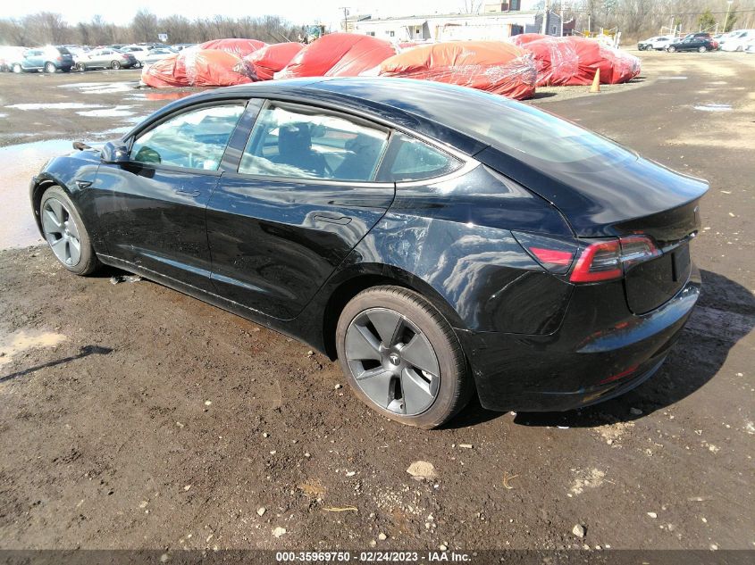 2022 TESLA MODEL 3 LONG RANGE VIN: 5YJ3E1EB7NF183386