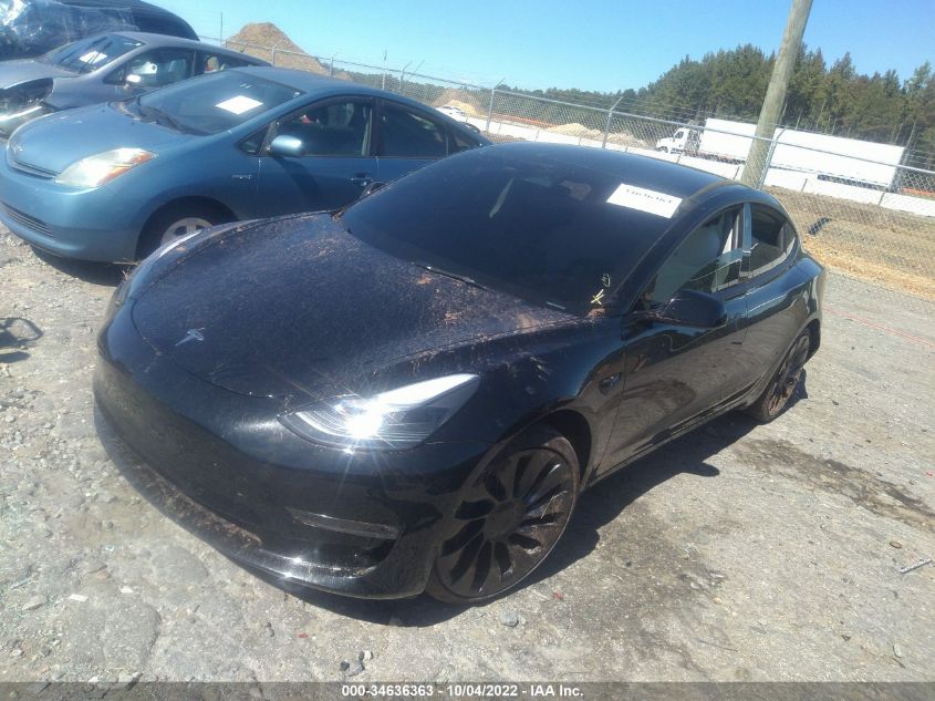 2022 TESLA MODEL 3 PERFORMANCE VIN: 5YJ3E1EC0NF264769