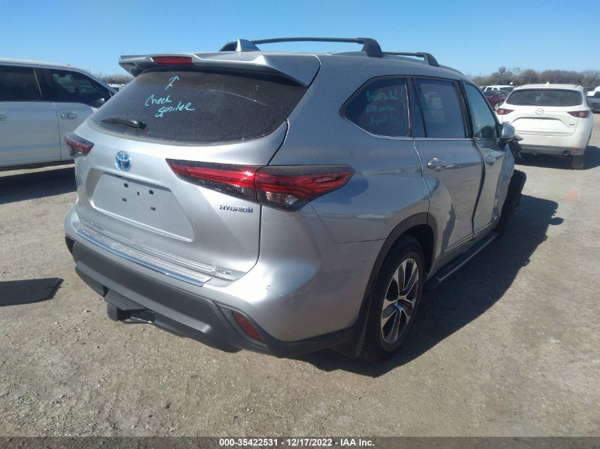 2022 TOYOTA HIGHLANDER HYBRID VIN: 5TDHBRCH2NS561534