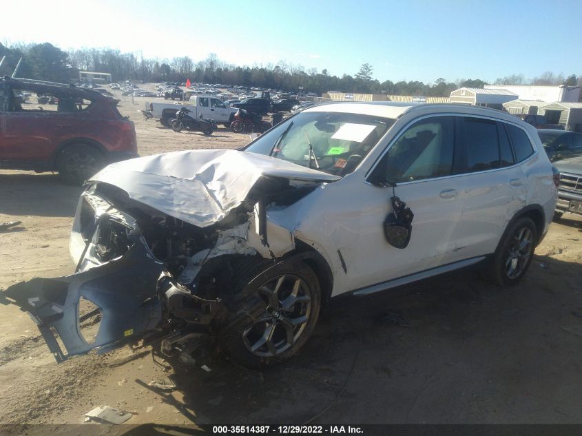 2022 BMW X3 SDRIVE30I VIN: 5UX43DP04N9H43111
