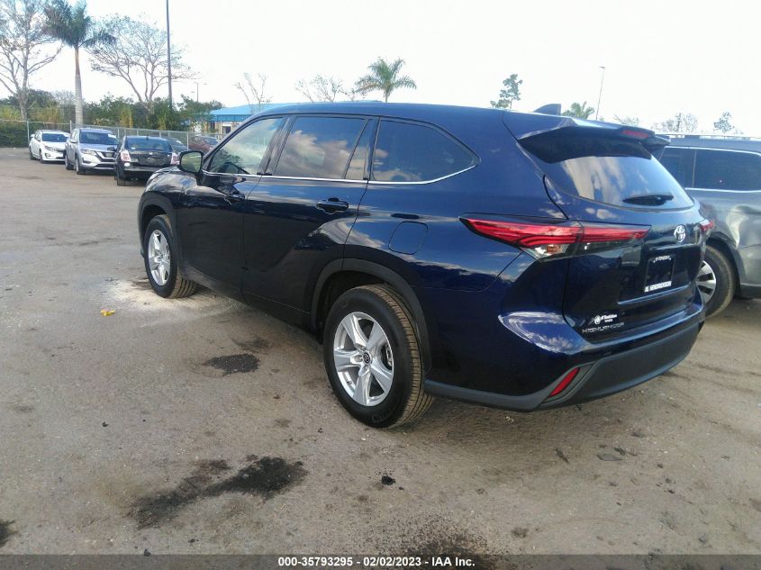 2022 TOYOTA HIGHLANDER L VIN: 5TDCZRAH2NS133472