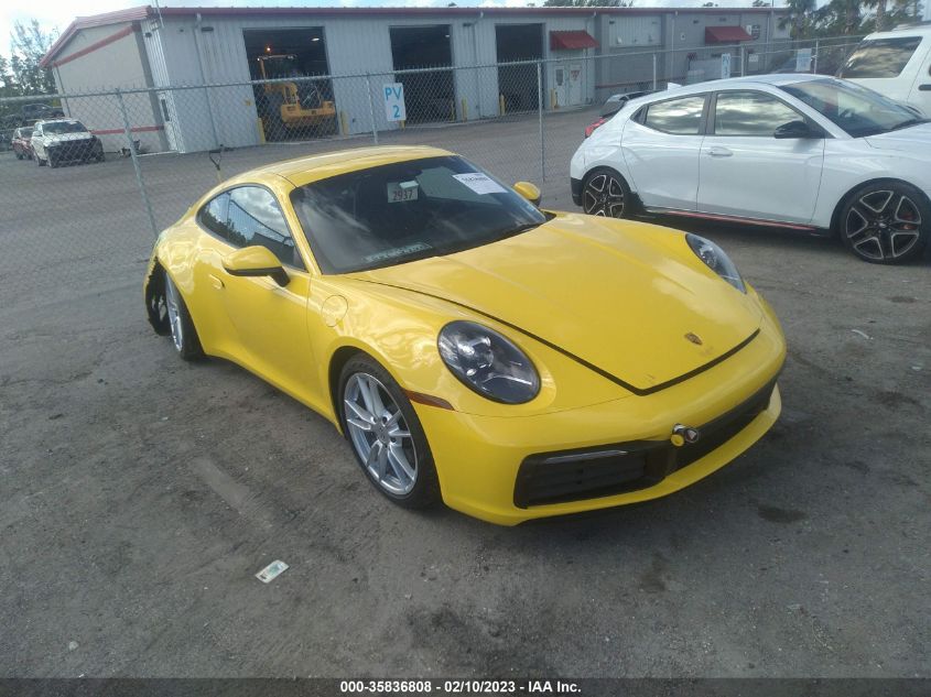 2022 PORSCHE 911 CARRERA VIN: WP0AA2A97NS205756