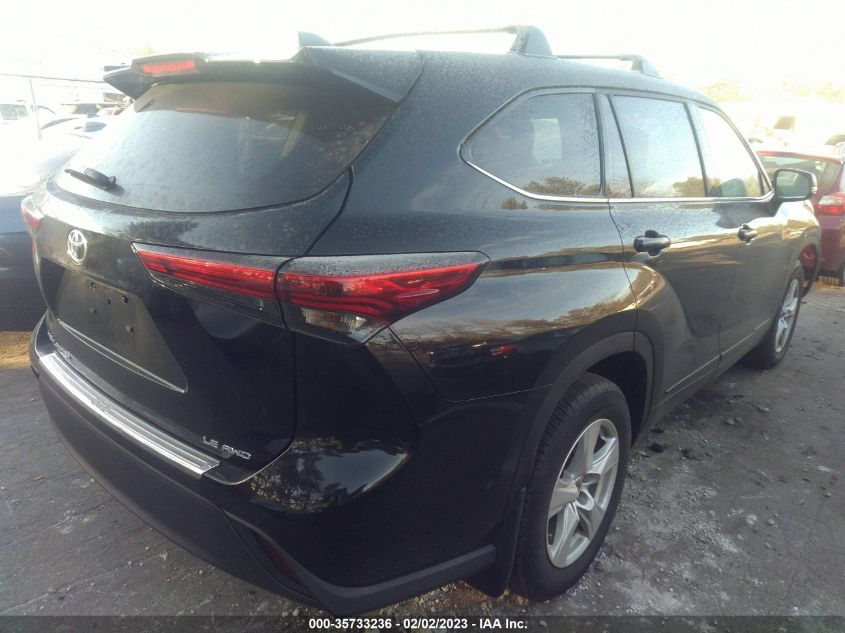 2022 TOYOTA HIGHLANDER LE VIN: 5TDBZRBHXNS596261