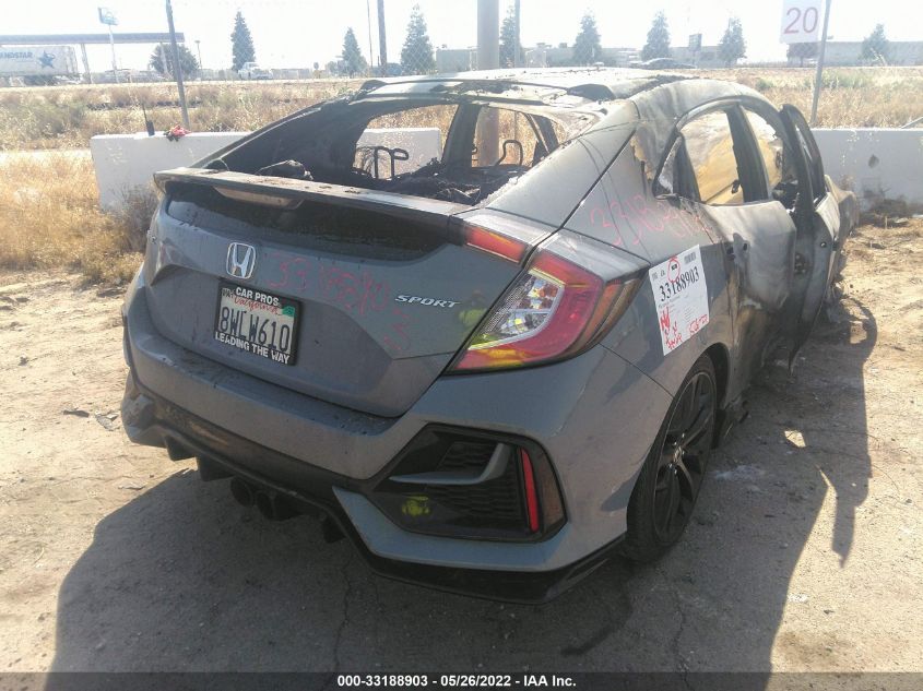 2021 HONDA CIVIC HATCHBACK SPORT VIN: SHHFK7H46MU406665