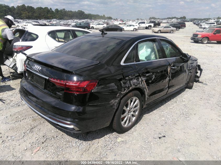 2021 AUDI A4 SEDAN PREMIUM VIN: WAUABAF48MA087335