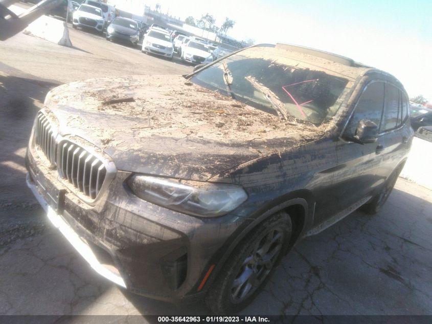 2022 BMW X3 SDRIVE30I VIN: 5UX43DP03N9K45995