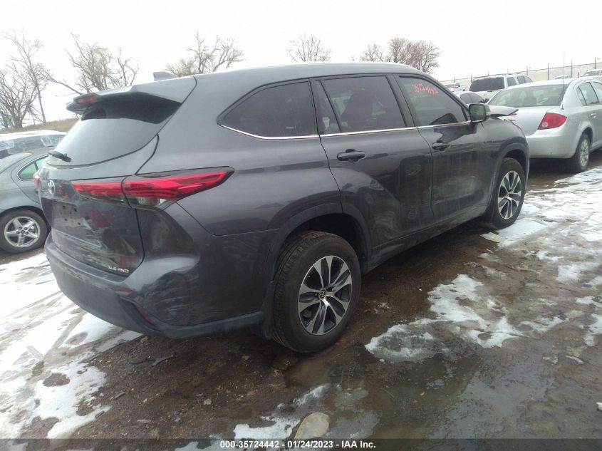 2022 TOYOTA HIGHLANDER XLE VIN: 5TDGZRBH2NS161773