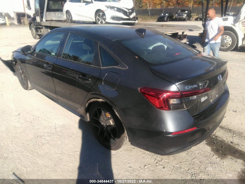 2022 HONDA CIVIC SEDAN SPORT VIN: 2HGFE2F52NH566840