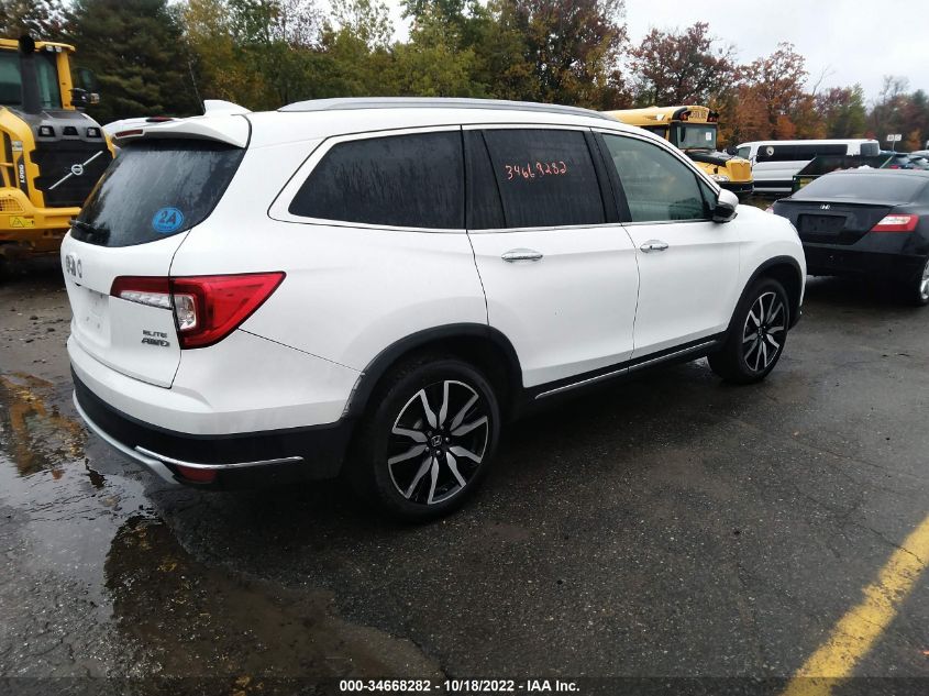2021 HONDA PILOT ELITE VIN: 5FNYF6H05MB079083