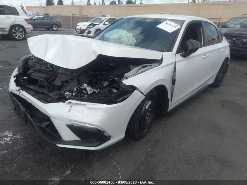2022 HONDA CIVIC HATCHBACK SPORT VIN: 19XFL2H88NE016176