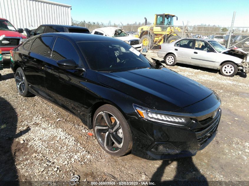 2022 HONDA ACCORD SEDAN SPORT SE VIN: 1HGCV1F45NA081594