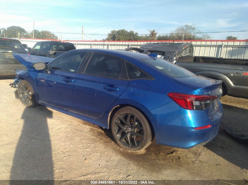 2022 HONDA CIVIC SEDAN SPORT VIN: 2HGFE2F58NH531056