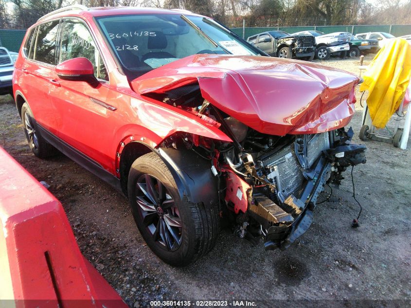 2022 VOLKSWAGEN TIGUAN SE VIN: 3VV2B7AX7NM129916