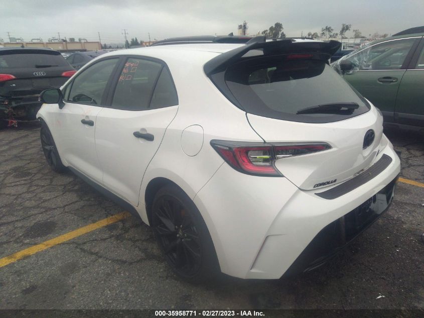 2022 TOYOTA COROLLA HATCHBACK SE/NIGHTSHADE/XSE VIN: JTND4MBE7N3183792