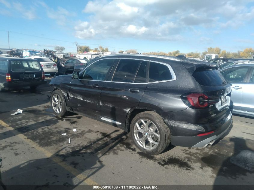 2022 BMW X3 SDRIVE30I VIN: 5UX43DP02N9J18199