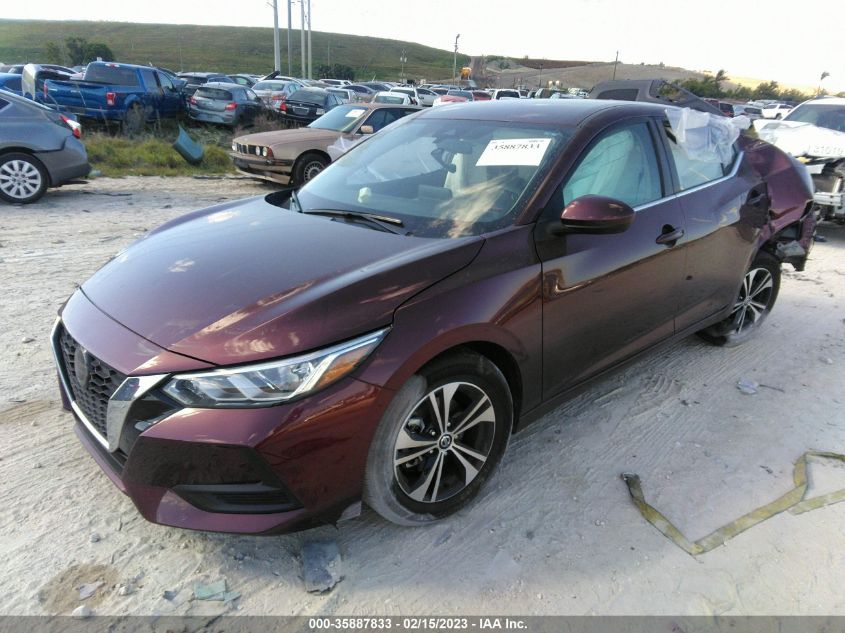 2022 NISSAN SENTRA SV VIN: 3N1AB8CV7NY301093