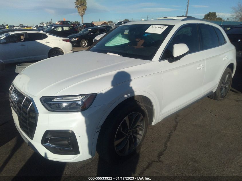 2021 AUDI Q5 PREMIUM VIN: WA1AAAFYXM2032155