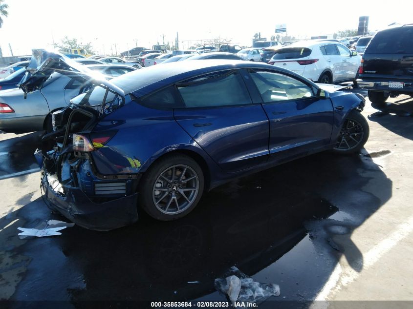 2022 TESLA MODEL 3 VIN: 5YJ3E1EA8NF376511