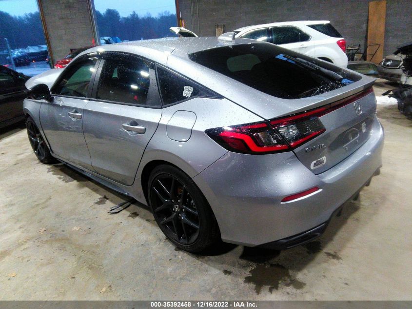 2022 HONDA CIVIC HATCHBACK SPORT VIN: 19XFL2H82NE015542