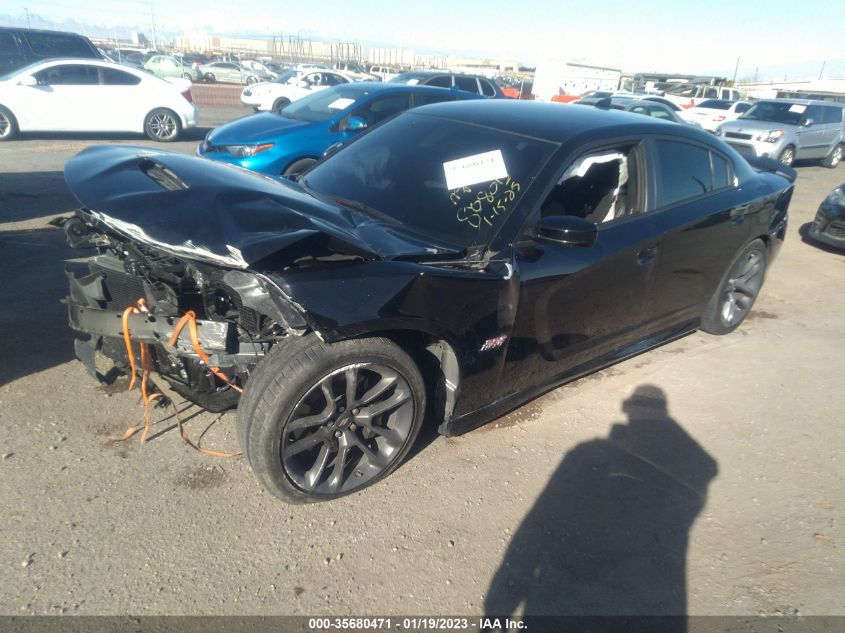 2022 DODGE CHARGER SCAT PACK VIN: 2C3CDXGJ2NH195194