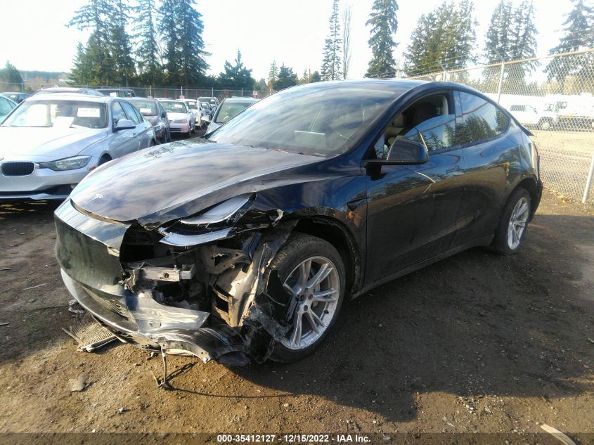 2021 TESLA MODEL Y LONG RANGE VIN: 5YJYGDEE9MF060232